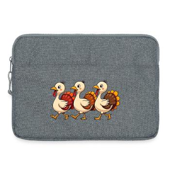 Bébé dinde de Thanksgiving - Sacoche pour ordinateur portable 15 pouces - gris chiné - Devant
