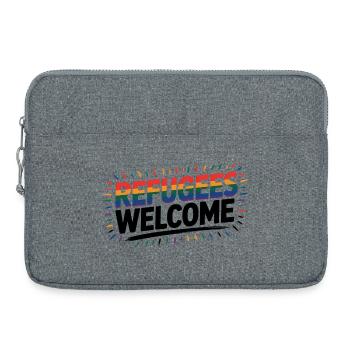 Accueil des réfugiés - Logo Cool Pride - Sacoche pour ordinateur portable 15 pouces - gris chiné - Devant