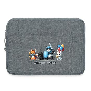 False Party – Knight, Rogue, Mage & Birth - Laptop bag 15" - heather grey - Front