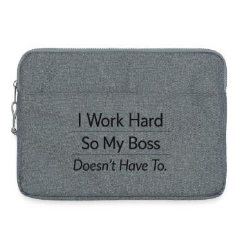 Stress idioten Arbeit Job büro chef lustig - Laptoptasche 15" - Grau meliert - Vorne