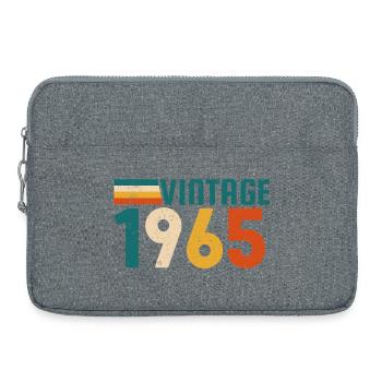 Cadeaux d’anniversaire vintage 1965 - Sacoche pour ordinateur portable 15 pouces - gris chiné - Devant