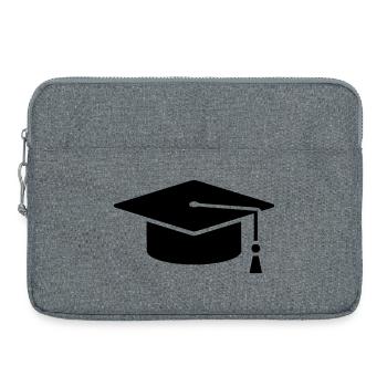 Graduation Cap Absolvent Logo - Laptoptasche 15" - Grau meliert - Vorne