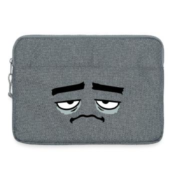 Mürrisches Trauriges Enttäuschtes Gesicht Lustig - Sacoche pour ordinateur portable 15 pouces - gris chiné - Devant