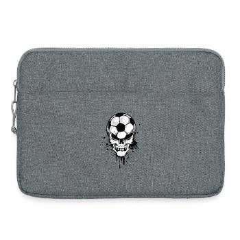 soccer skull kicker ball football pirat - Laptop bag 15" - heather grey - Front