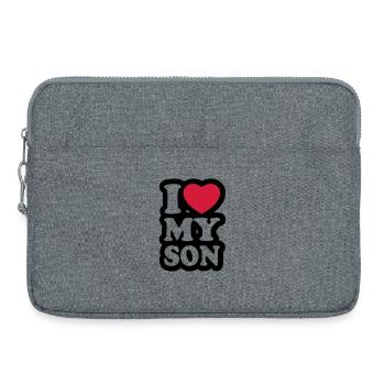I love my son - Ich liebe meinen Sohn - Laptoptasche 15" - Grau meliert - Vorne