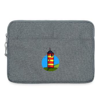Leuchtturm Pilsum Wahrzeichen - Laptoptasche 15" - Grau meliert - Vorne