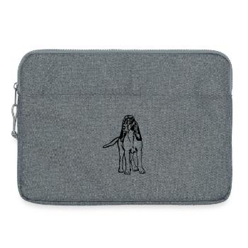 Chien de course bernois - Sacoche pour ordinateur portable 15 pouces - gris chiné - Devant