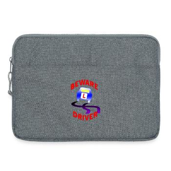 Méfiez-vous du graphique de la voiture du conducteur - Sacoche pour ordinateur portable 15 pouces - gris chiné - Devant