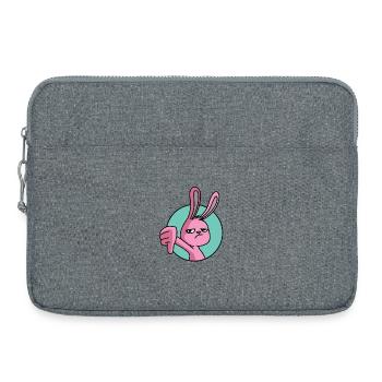 Pouce de lapin vers le bas - Sacoche pour ordinateur portable 15 pouces - gris chiné - Devant