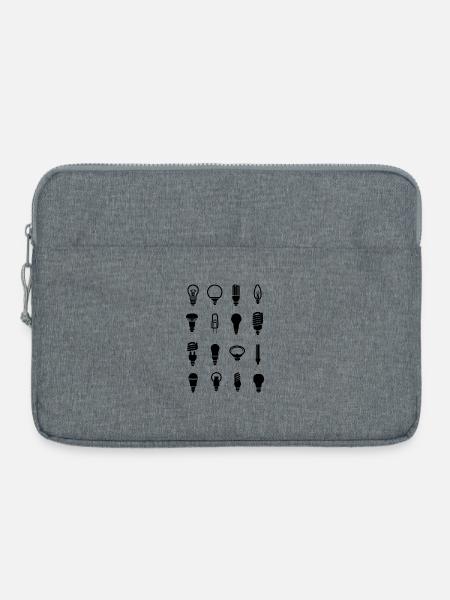 Glühbirne - Laptoptasche 15" - Grau meliert