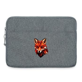 Stylized fox, Geometric - Laptop bag 15" - heather grey - Front