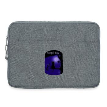 Purrfect Night - Laptop bag 15" - heather grey - Front