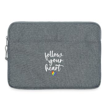 Pride Month - Folge deinem Herzen - Laptoptasche 15" - Grau meliert - Vorne