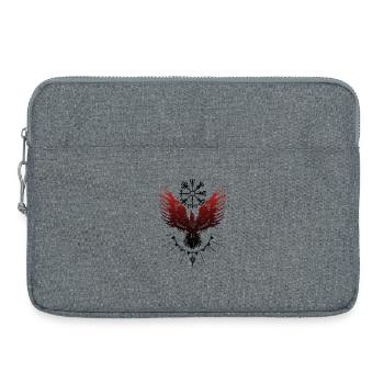 Corbeau Viking Vegvisir Valknut - Sacoche pour ordinateur portable 15 pouces - gris chiné - Devant