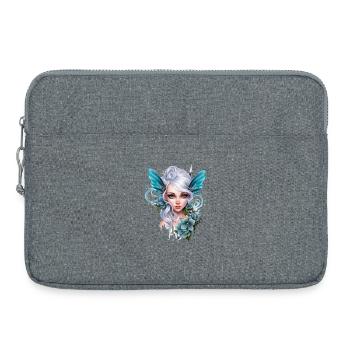 Feenwesen mit Schmetterlingsohren – Fantasy - Laptoptasche 15" - Grau meliert - Vorne