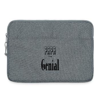 Papa Trop Génial Père - Sacoche pour ordinateur portable 15 pouces - gris chiné - Devant