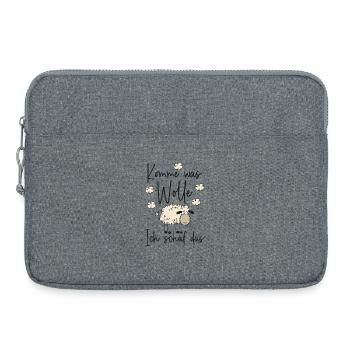 Komme was Wolle Ich schaf das - Motivation Schafe - Laptoptasche 15" - Grau meliert - Vorne