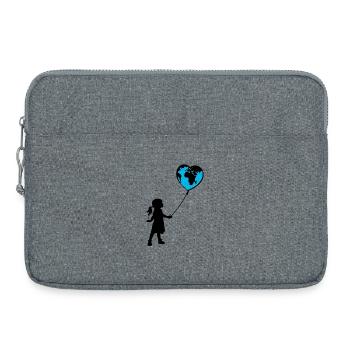 Planet Erde - Laptoptasche 15" - Grau meliert - Vorne