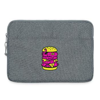 Monster Burger dans le style Pop Art - Sacoche pour ordinateur portable 15 pouces - gris chiné - Devant