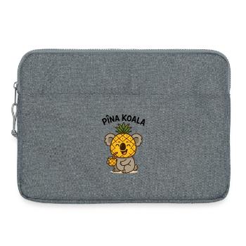Koala with Pineapple and Fruit Drink - Laptop bag 15" - heather grey - Front