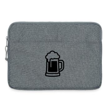Bierglas Symbol Bier - Laptoptasche 15" - Grau meliert - Vorne