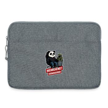 Refuse Military Service Panda Peace Design - Laptop bag 15" - heather grey - Front