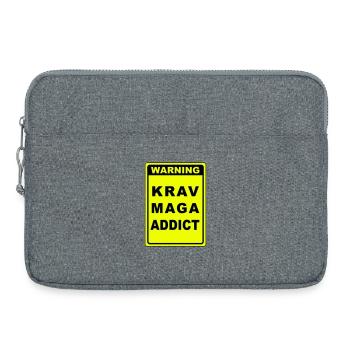 Warnung Krav Maga Süchtiger - Laptoptasche 15" - Grau meliert - Vorne