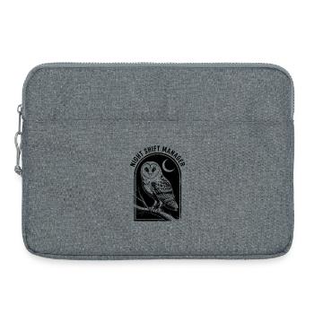 Responsable des hiboux de nuit - Sacoche pour ordinateur portable 15 pouces - gris chiné - Devant