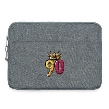 90 Zahl Krone - Laptoptasche 15" - Grau meliert - Vorne