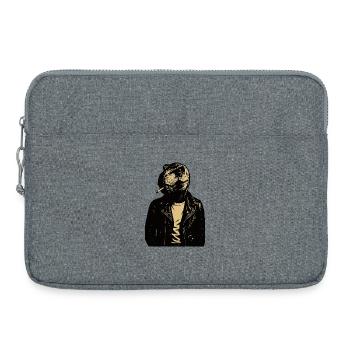 Dino Rebel Leather Jacket - Laptop bag 15" - heather grey - Front