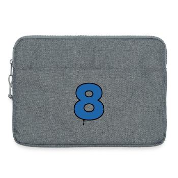 Dripping Blue Eight Design - Laptop bag 15" - heather grey - Front