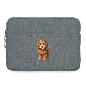 Labradoodle Puppy doux - Sacoche pour ordinateur portable 15 pouces - gris chiné - Devant