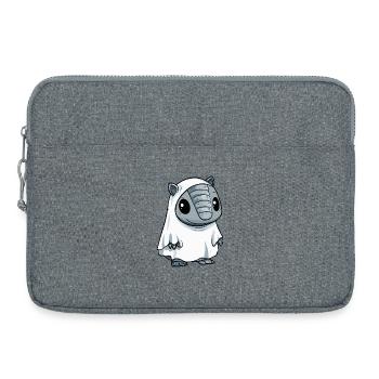 Armadillo Halloween Ghost - Laptop bag 15" - heather grey - Front