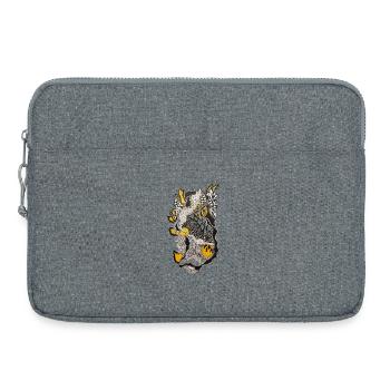 Organic Contrast Pattern Yellow Black - Laptop bag 15" - heather grey - Front