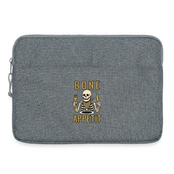 Appetit en os - Halloween 2025 - Sacoche pour ordinateur portable 15 pouces - gris chiné - Devant