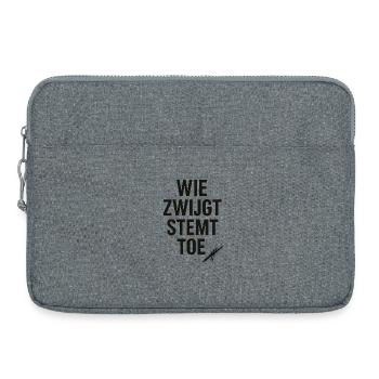 Diejenigen, die schweigen, stimmen zu - Laptoptasche 15" - Grau meliert - Vorne