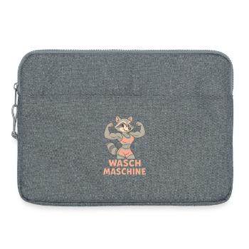 Machine à laver raton laveur femme drôle Gym cadeau - Sacoche pour ordinateur portable 15 pouces - gris chiné - Devant