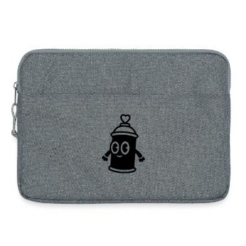 Graffiti Spraydose | Street Art mit Herz - Laptoptasche 15" - Grau meliert - Vorne