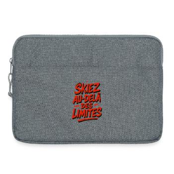 Skifahren Sie über die Grenzen hinaus! - Laptoptasche 15" - Grau meliert - Vorne
