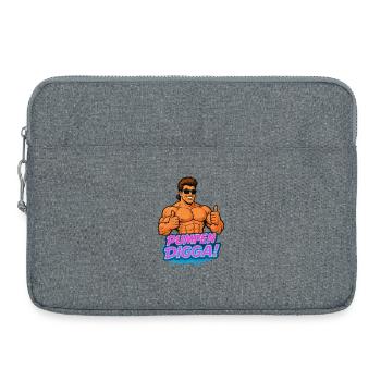 PUMPS DIGGA Muscle Hero Cartoon Bodybuilder - Laptop bag 15" - heather grey - Front