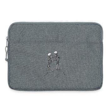 SKELETTE IN LIEBE #1 – Schwarz-Weiß - Laptoptasche 15" - Grau meliert - Vorne