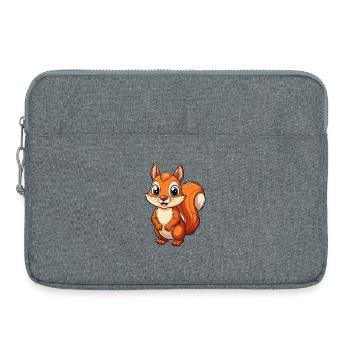écureuil - Sacoche pour ordinateur portable 15 pouces - gris chiné - Devant