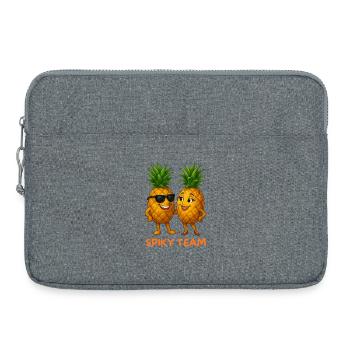 Duo Ananas Épicé - Sacoche pour ordinateur portable 15 pouces - gris chiné - Devant
