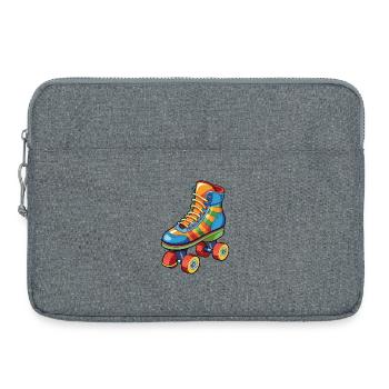 Rollschuh - Laptoptasche 15" - Grau meliert - Vorne
