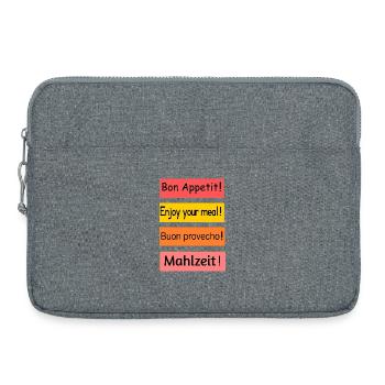 Guten_Appetit - Laptoptasche 15" - Grau meliert - Vorne