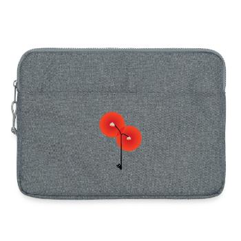Lampadaire avec chat - Sacoche pour ordinateur portable 15 pouces - gris chiné - Devant