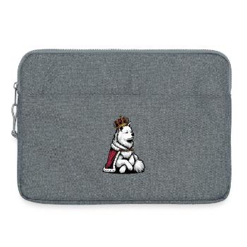 Chiens bergers blancs bergers - Sacoche pour ordinateur portable 15 pouces - gris chiné - Devant