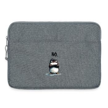 Grummeliger Pinguin Nö Statement Motiv - Sacoche pour ordinateur portable 15 pouces - gris chiné - Devant