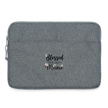 Cadeau de grand-mère heureuse d’être grand-mère - Sacoche pour ordinateur portable 15 pouces - gris chiné - Devant