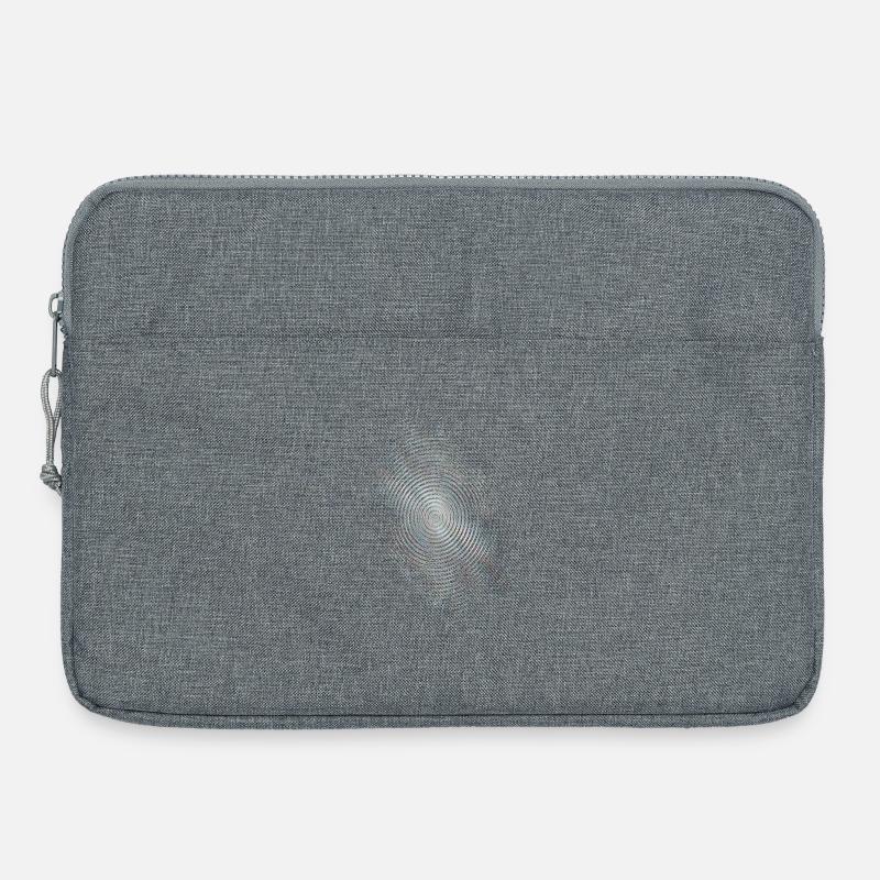 Farbiger Fingerabdruck-Ring - Laptoptasche 15" - Grau meliert